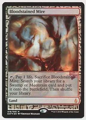 MTG Magic The Gathering Expedition FOIL PRO TOUR STAMP Bloodstained Mire ALTERED • $299.99