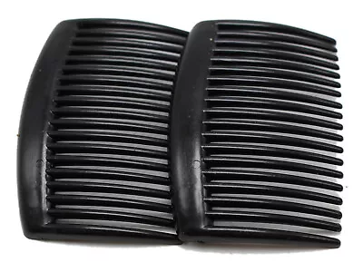 10 Black Plastic Smooth Hair Clips Side Combs Pin Barrettes 66X44mm For Ladies • £3.55