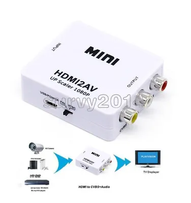 Mini Composite 1080P HDMI To RCA Audio Video CVBS AV Adapter Converter For HD TV • $5.68