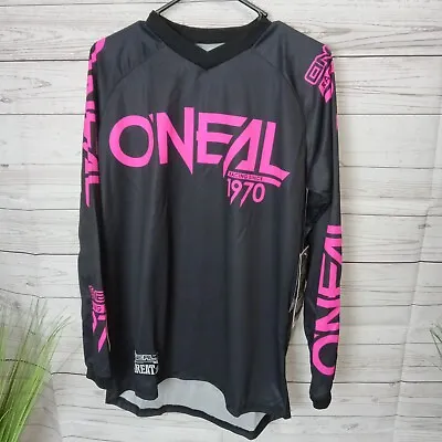 O'neal Racing Jersey Shirt Womens Medium Pink Black Element Series Motocross • $18.97