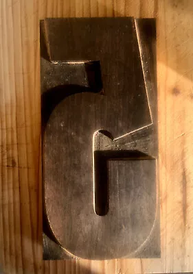 £3.95 • Buy Large Wooden Letterpress Block - Number 5 - Vintage Printing # Five