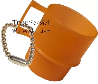 Tupperware Keychain Mini Mug Coffee Cup In Orange Sparkle Dazzle Glitter New  • $8.93