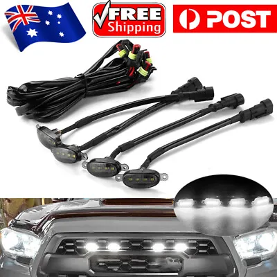 4x Front Grille LED White Running Light + Wiring For Ford Ranger Raptor Style AU • $20.71