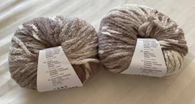 $20 • Buy Lang Yarns Snowflake Tan/Cream 2 Balls Alpaca Blend New