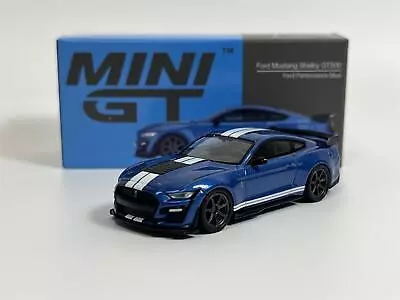 Ford Mustang Shelby GT500 Ford Performance Blue LHD 1:64 Scale Mini GT MGT00268L • $36.46