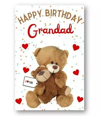 Second Ave Grandad I Love You Bear Cute Happy Birthday Card Greetings Card • £3.49