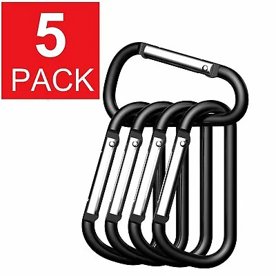 5x Ideal Aluminum Carabiner D-Ring Key Chain Keychain Clip Hook Outdoor Buckle • $5.05