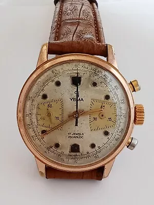  Yema Chronograph Valjoux 7730 Watch Circa 70's • $39