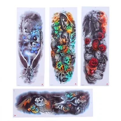 4 Pcs Temperary Tattoos Arm Temporary Maori Wolf Stickers • £9.58