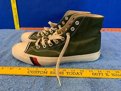 Pro Keds High Tops Canvas Sneakers Olive Green Shoes Men's Size 11.5 • $29.79
