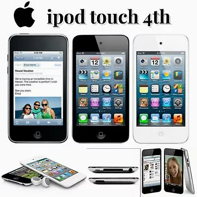 Apple IPod Touch 4th Generation 8GB 32GB Black/White-100% WORKING，Good Condition • $42.99