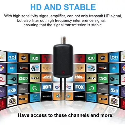 Durable Aerial Amplifier Indoor Mini TV Antenna Accessories DVB-T2 Digital HDTV • £7.94