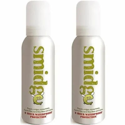 £14.50 • Buy Smidge Midge And Insect Repellent Spray - Twin Pack