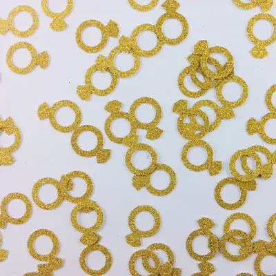 $4.30 • Buy Diamond Ring Gold Glitter Party Decor Craft DIY Confetti