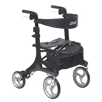 Drive Medical Nitro Elite CF Carbon Fiber Rollator Walker Chair W/ Brake Black • $645.99