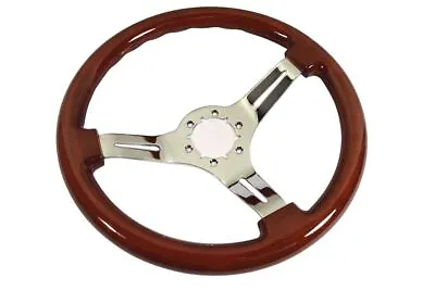 68-82 Corvette 3 Spoke Steering Wheel NEW Mahogany Chrome X2544 • $125