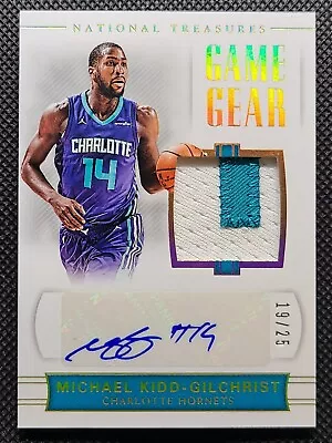 2017-18 National Treasures Michael Kidd-Gilchrist Game Gear Prime Patch Auto /25 • $19.99