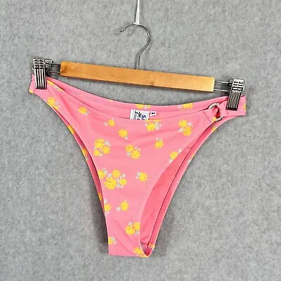 Sabo Swim Bikini Bottom Size M NWOT Pink Yellow Floral Flower Print  • $5