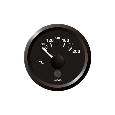 VDO Marine ViewLine Cylinder Temperature Gauge 200°C Black 52mm • $76.84