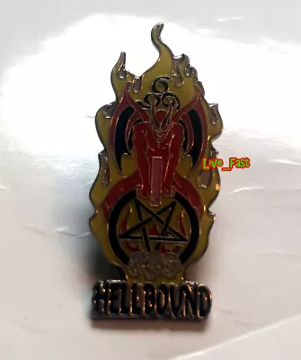 $8.99 • Buy HELL BOUND 666 PENTAGRAM LAPEL PIN Vintage Biker Pins, Motorcycle Jacket Pins