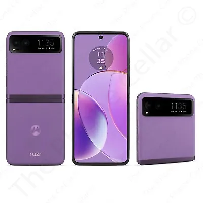 Unlocked Motorola Moto Razr 5G XT2323 2023 6.9  128GB 64MP Dual SIM Summer Lilac • $299.99