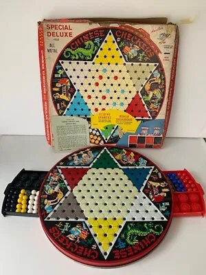 $35 • Buy Vintage 1965 Chinese Checkers Regular Checkers Pixie Toy Steven Mfg Co. Rare
