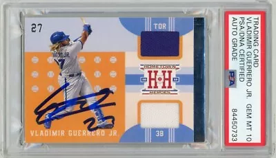 Vladimir Guerrero Jr 2019 Hometown Heroes Autographed Jersey RC Card -PSA/DNA 10 • $179.95