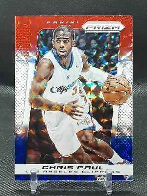 $5 • Buy Chris Paul 2013-14 Prizm Red White & Blue Mosaic Clippers Wake Forest G3