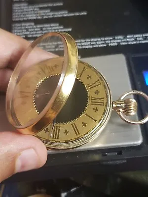 £400.99 • Buy 9k  Sold Gold Pocket Watch Working Very Rare 48 Mm 78.5 Gram