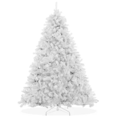 OPEN BOX - 7.5FT White Spruce Realistic Artificial Christmas Tree W/ Metal Stand • $79.99