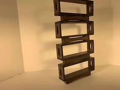 Mid Century Modern 4 Shelf Etagere 1:12 Scale Doll House Miniatures Wood Diaplay • $39.99