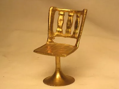 Single Small Vintage Chair Miniature Brass Dollhouse 2.25  Mini Furniture  • $10.20