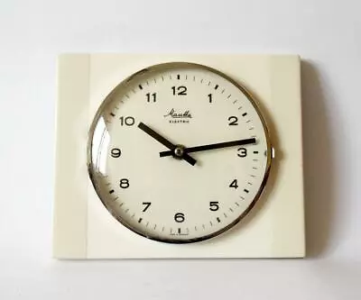 Vintage Pop Art Style 1960s Ceramic Kitchen Wall Clock MAUTHE Made In Germany  • $160