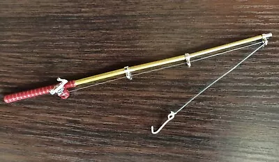 Miniature Fishing Rod With Reel Hook And Fish Alloy Metal Construction • $9.95