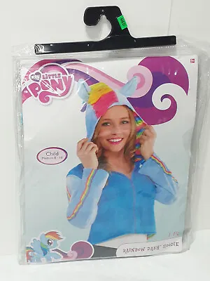 My Little Pony RAINBOW DASH Zipper  Hoodie Halloween Costume Child Medium 8-10 • $11