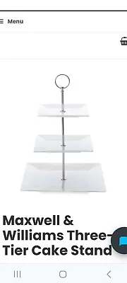 Maxwell Williams Square 3 Tier Cake Stand • $10