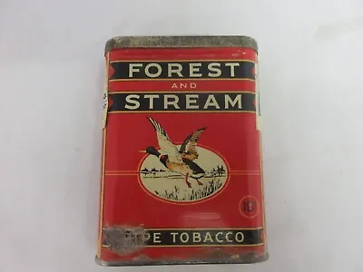 Vintage Advertising  Empty Forest & Stream Vertical  Pocket Tobacco Tin  567-i • $85