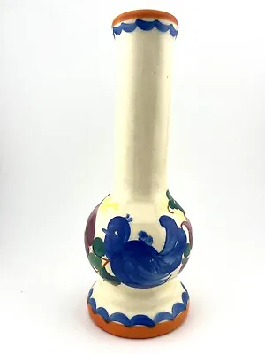 Vintage ART DECO Czechoslovakia Peasant Art Pottery Hand Painted Vase J. Mrazek • $32.99