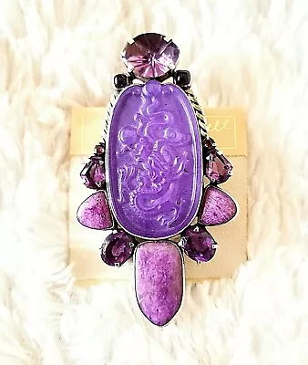 Amy Kahn Russell New Sterling Silver Purple Amethyst Pendant/Pin  • $499