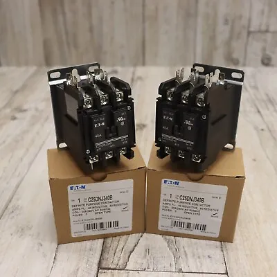 2 PC- EATON 3 Pole 40 Amp 208/240 VAC Definite Purpose Contactor C25DNJ340B • $45