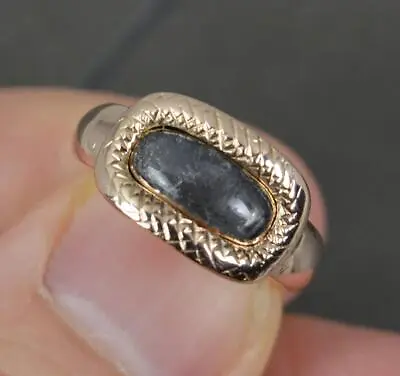 £295 • Buy Georgian 15ct Rose Gold Mourning Panel Signet Locket Ring