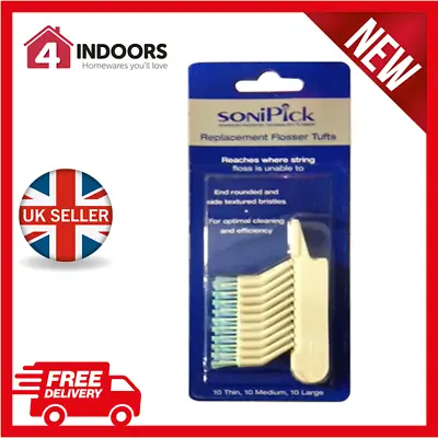 Sonipick 10019 Replacement Flosser Tufts  For The Ultrasonex 10386 Sonicpick • £9.99