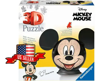 NEW (Damaged Box) Ravensburger 11761 Disney Mickey Mouse 72 Pc 3D Puzzle Ball • $21.95