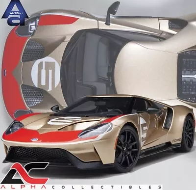 Autoart 72928 1:18 Ford Gt Heritage Edition Holman Moody Gold W/ Red • $228