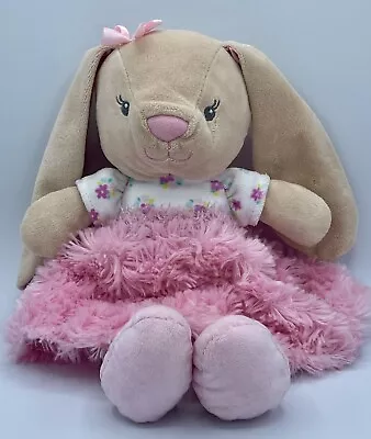 Baby Starters Bunny Rabbit Plush Doll Lovey 11” Pink Easter Dress Ballerina Silk • $12.95