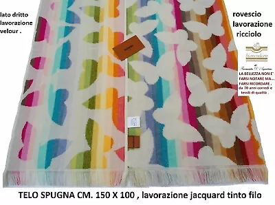 Sheet Sponge Missoni Cms. 150 X 100 Sea Bathroom Boat Swimming Pool Sauna  • $138.91