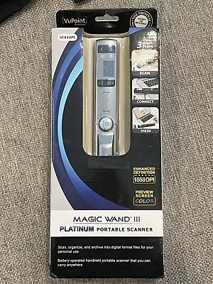 VuPoint Solutions Magic Wand III 3 Platinum Portable Scanner ST442PE New In Box • $16