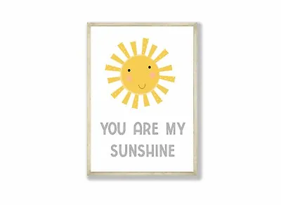 £3.25 • Buy You Are My Sunshine Print Wall Art Posters Kids Bedroom Nursery Decor Grey