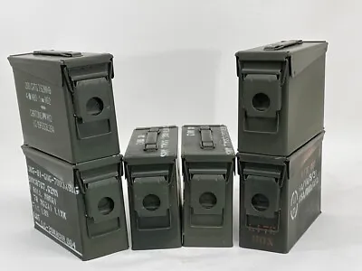 30 Cal Metal Ammo Can – Military Steel Box Ammo Storage - Used - 6 Pack • $48.90