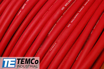 WELDING CABLE 2 AWG RED Per-Foot CAR BATTERY LEADS USA NEW Gauge Copper Solar • $2.35